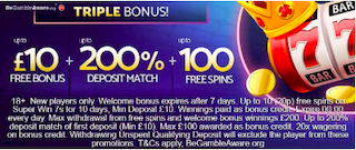 signup and welcome bonus offers for new players